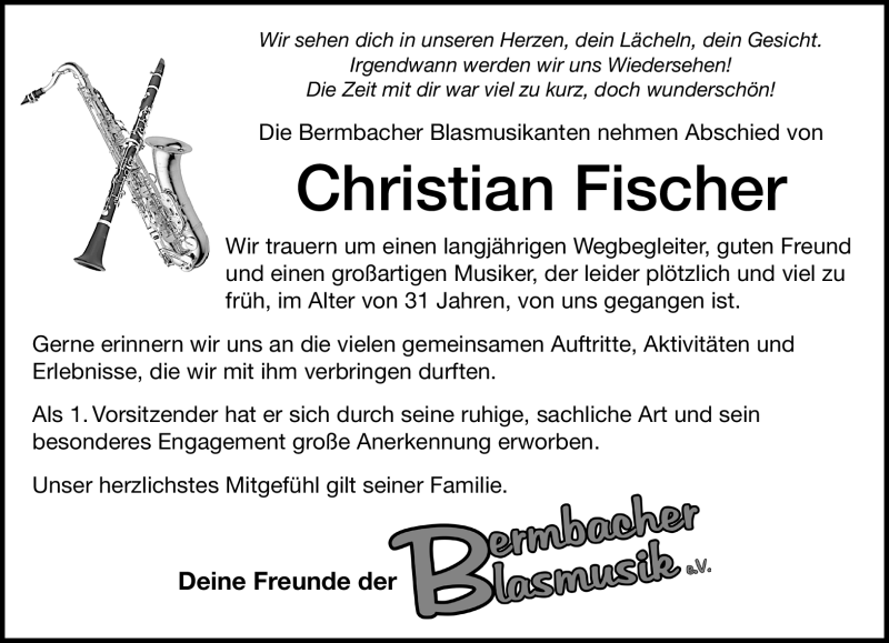  Traueranzeige für Christian Fischer vom 20.06.2019 aus Südthüringer Presse