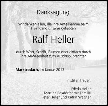 Traueranzeige von Ralf Heller von Neue Presse Coburg