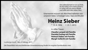 Traueranzeige von Heinz Sieber von Neue Presse Coburg