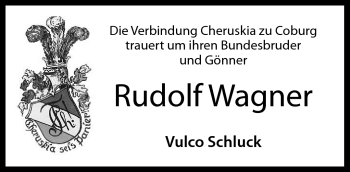 Traueranzeige von Rudolf Wagner von Neue Presse Coburg