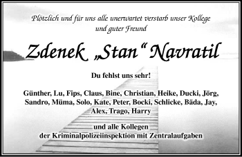 Traueranzeige von Zdenek Navratil von Frankenpost