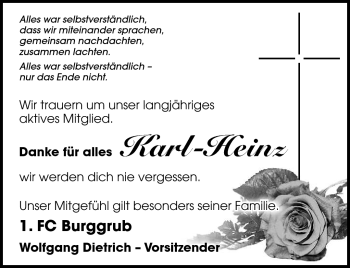 Traueranzeige von Karl-Heinz Gick von Neue Presse Coburg