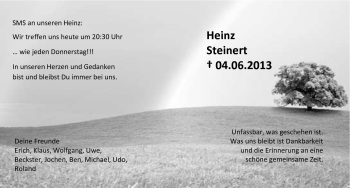Traueranzeige von Heinz Steinert von Frankenpost