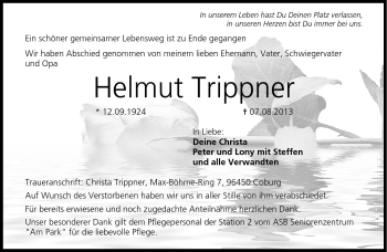 Traueranzeige von Helmut Trippner von Neue Presse Coburg