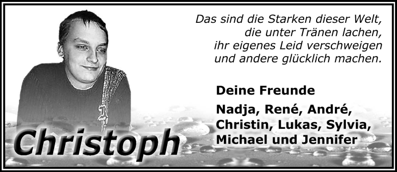  Traueranzeige für Christoph Kuntz vom 11.10.2013 aus Südthüringer Presse