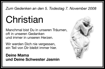 Traueranzeige von Christian Na von Frankenpost