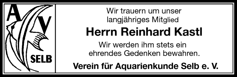  Traueranzeige für Reinhard Kastl vom 29.11.2013 aus Frankenpost