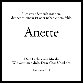 Traueranzeige von Anette Na von Neue Presse Coburg