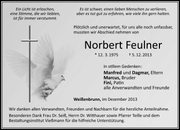 Traueranzeige von Norbert Feulner von Neue Presse Coburg
