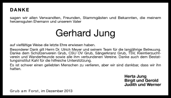 Traueranzeige von Gerhard Jung von Neue Presse Coburg