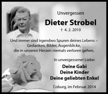 Traueranzeige von Dieter Strobel von Neue Presse Coburg