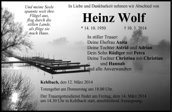 Traueranzeige von Heinz Wolf von Neue Presse Coburg