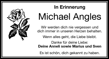 Traueranzeige von Michael Angles von Frankenpost