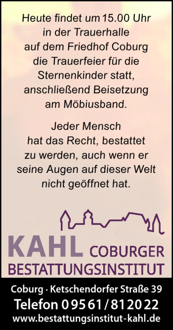 Traueranzeige von  Sternenkinder von Neue Presse Coburg