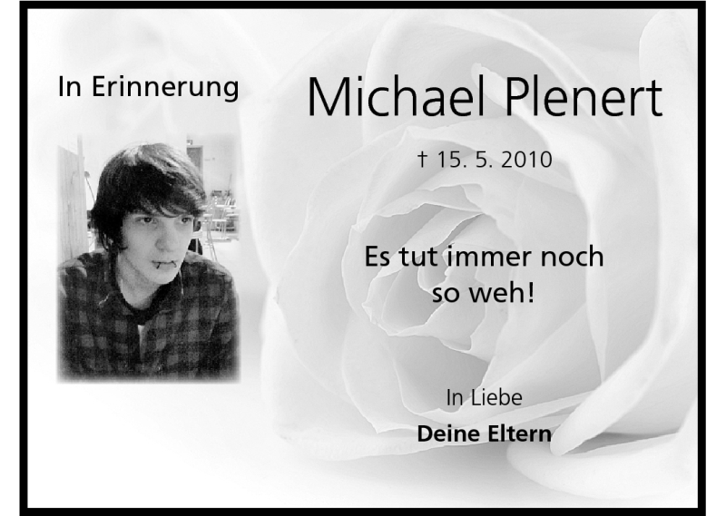  Traueranzeige für Michael Plenert vom 15.05.2014 aus Neue Presse Coburg