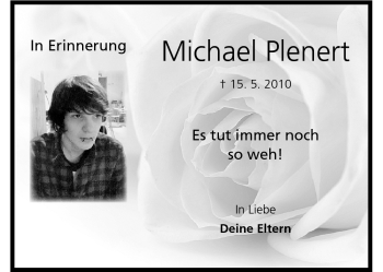 Traueranzeige von Michael Plenert von Neue Presse Coburg