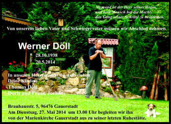 Traueranzeige von Werner Döll von Neue Presse Coburg
