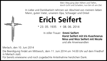 Traueranzeige von Erich Seifert von Neue Presse Coburg