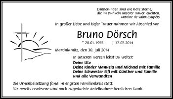 Traueranzeige von Bruno Dörsch von Frankenpost
