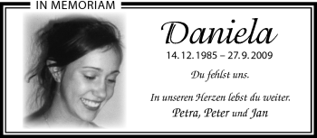 Traueranzeige von Daniela Hauke von Neue Presse Coburg
