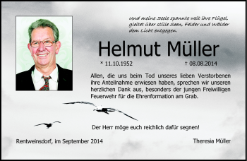 Traueranzeige von Helmut Müller von Neue Presse Coburg