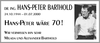 Traueranzeige von Hans-Peter Barthold von Frankenpost