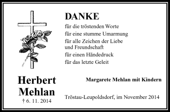 Traueranzeige von Herbert Mehlan von Frankenpost