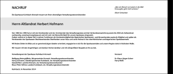 Traueranzeige von Herbert Hofmann von Frankenpost