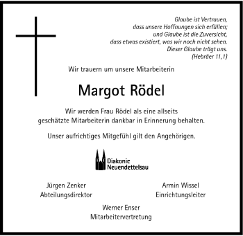 Traueranzeige von Margot Rödel von Frankenpost