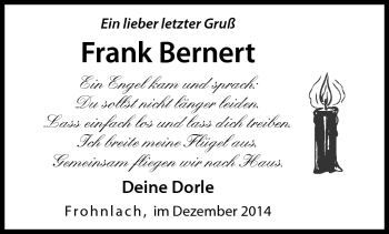 Traueranzeige von Frank Bernert von Neue Presse Coburg