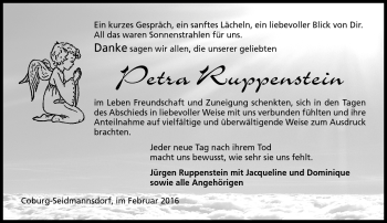 Traueranzeige von Ruppenstein Petra von Neue Presse Coburg