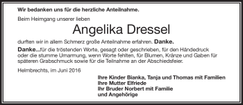 Traueranzeige von Angelika Dressel von Frankenpost