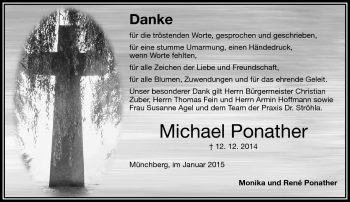 Traueranzeige von Michael Ponather von Frankenpost