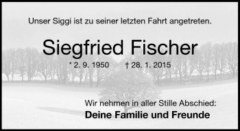 Traueranzeige von Siegfried Fischer von Neue Presse Coburg