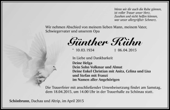 Traueranzeige von Günther Kühn von Südthüringer Presse