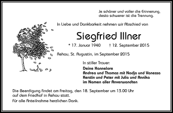 Traueranzeige von Siegfried Illner von Frankenpost