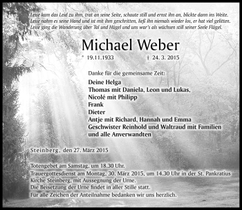 Traueranzeige von Michael Weber von Neue Presse Coburg