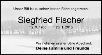 Traueranzeige von Siegfried Fischer von Neue Presse Coburg