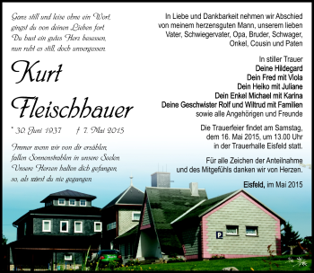 Traueranzeige von Kurt Fleischhauer von Südthüringer Presse
