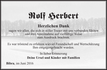 Traueranzeige von Rolf Horst von Südthüringer Presse
