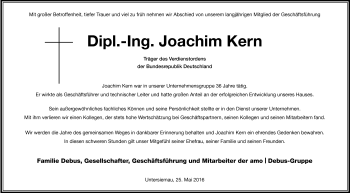 Traueranzeige von Joachim Kern von Neue Presse Coburg