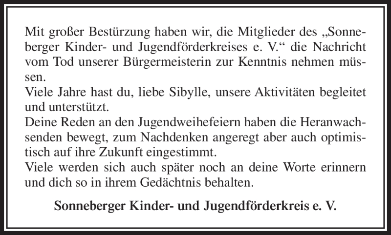  Traueranzeige für Sibylle Abel vom 02.05.2016 aus Südthüringer Presse
