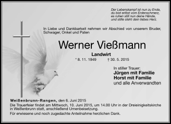 Traueranzeige von Werner Vießmann von Neue Presse Coburg
