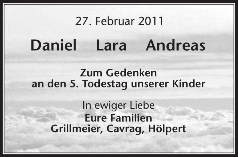 Traueranzeige für Daniel Lara Andreas  vom 27.02.2016 aus Frankenpost