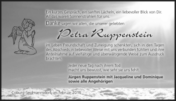 Traueranzeige von Petra Ruppenstein von Neue Presse Coburg