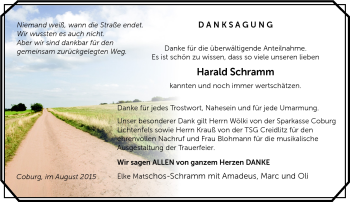 Traueranzeige von Harald Schramm von Neue Presse Coburg