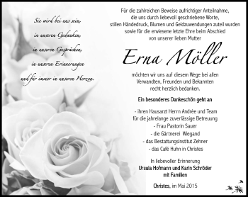 Traueranzeige von Erna Möller von Südthüringer Presse