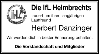Traueranzeige von Herbert Danzinger von Frankenpost