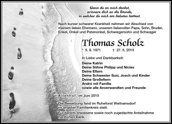 Traueranzeige von Thomas Scholz von Neue Presse Coburg