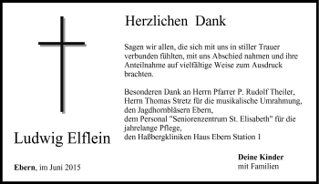 Traueranzeige von Ludwig Elflein von Neue Presse Coburg
